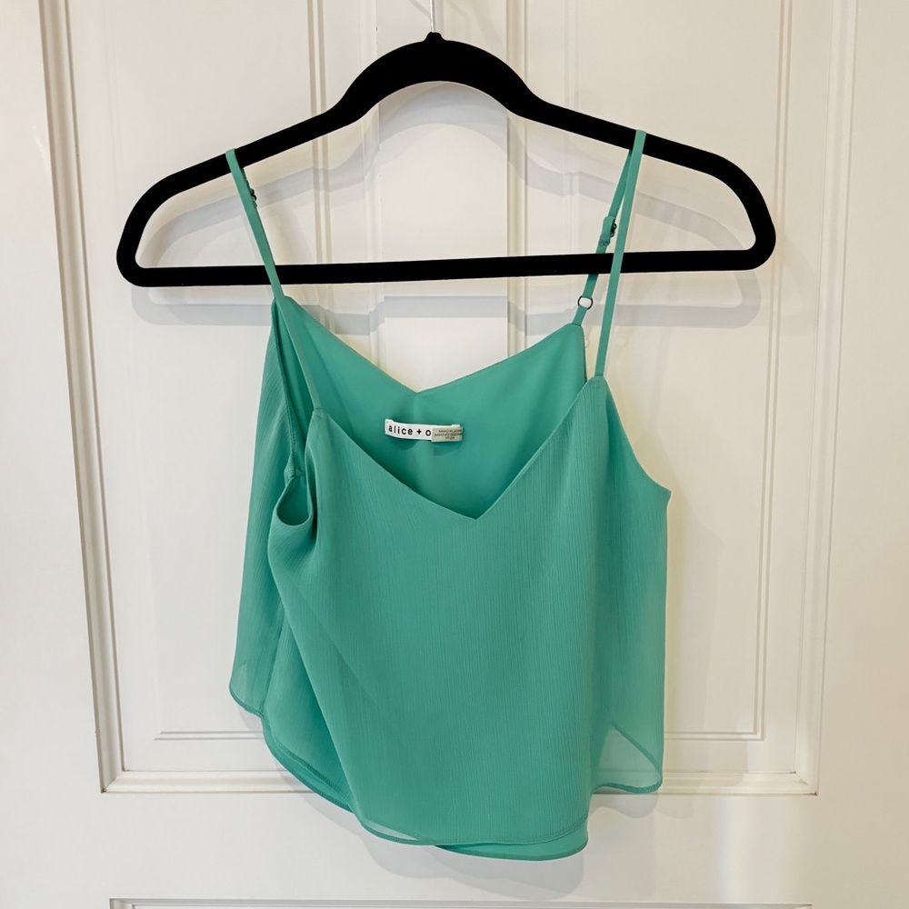 Alice + Olivia turquoise top